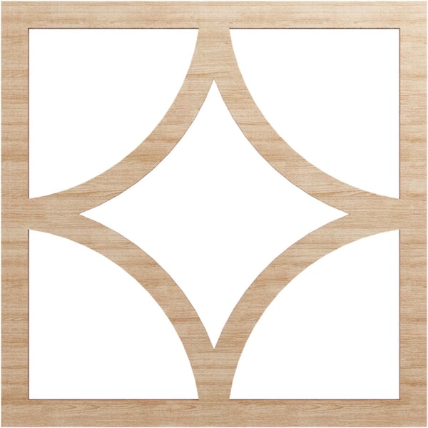 Ekena Millwork Statesman Wood Fretwork Pierced Ceiling Medallion, Alder, 16"OD x 10 1/4"ID x 3/8"T CMWP16X16X0375STAL - main